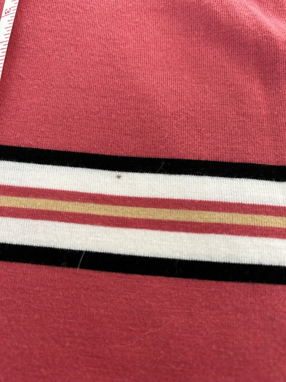 Lacoste Men’s darker rose and tan  Striped Polo Shirt size xl - Picture 4 of 4